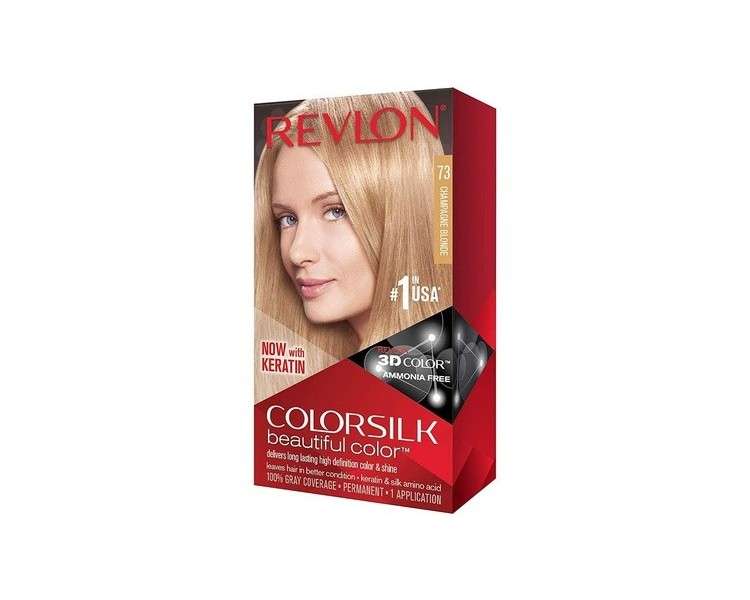 Revlon Colorsilk 73 Champagne Blonde 100 Gray Coverage Permanant Color