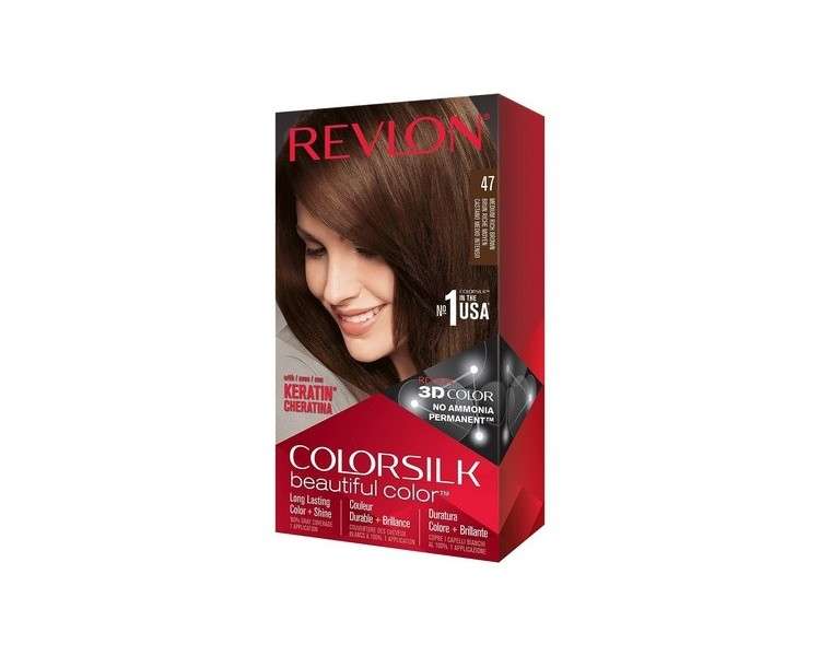 Revlon Colorsilk Natural Hair Color 4WB Medium Rich Brown 1 Count