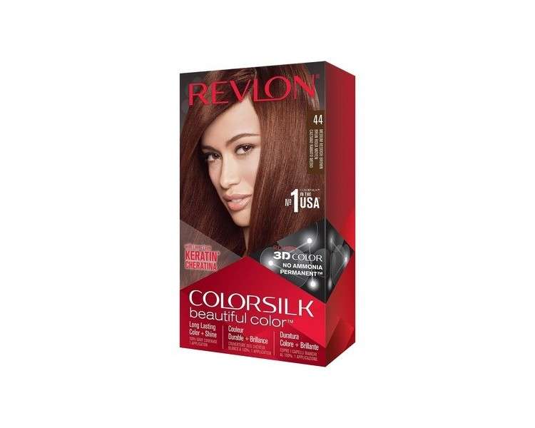 Revlon ColorSilk Permanent Hair Colour Medium Red Brown 44 1 Count