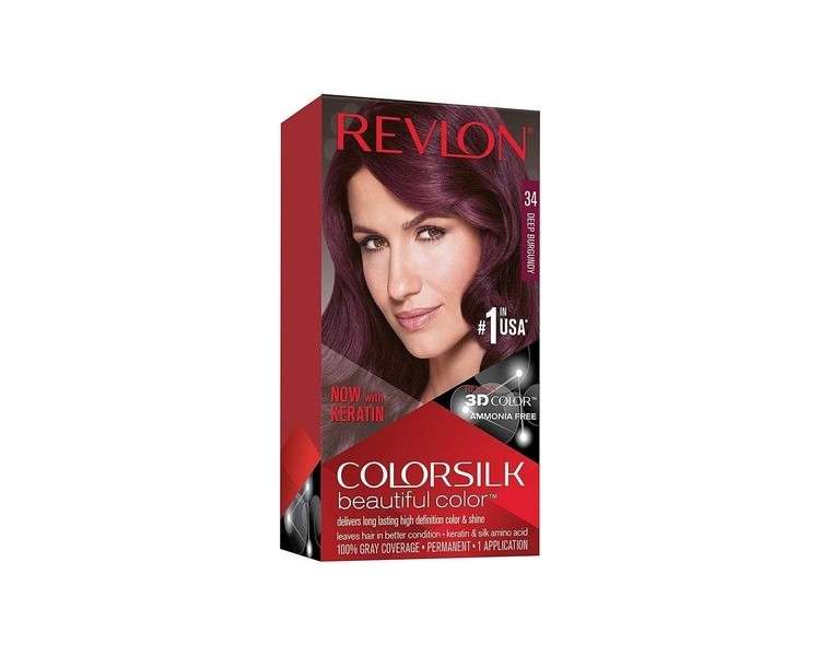 Revlon Colorsilk Natural Hair Color 34 Deep Burgundy