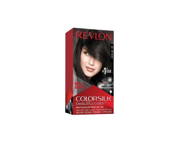 Revlon Colorsilk 3d Keratin 11 Soft Black Hair Color 130ml