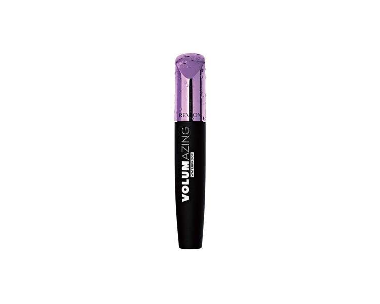 Revlon Volumazing Waterproof Mascara Oversized Brush for Thick Fluffy Fanned-Out Eye Lashes Long Lasting Blackest Black 0.3oz