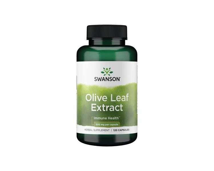 Swanson Olive Leaf Extract Capsules with 20% Oleuropein 120 Capsules 500mg