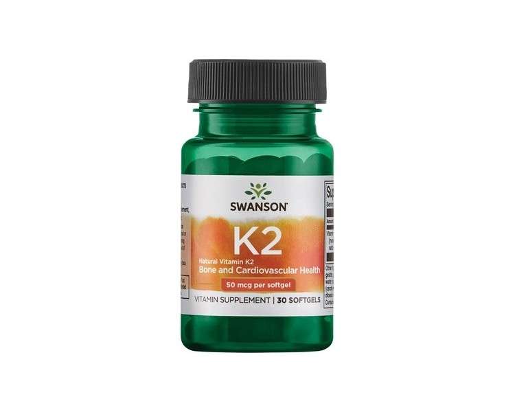 Swanson Natural Vitamin K2 50mcg 30 Softgels