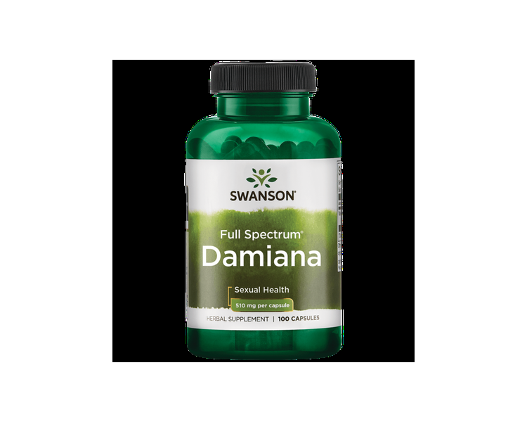 Swanson Premium Damiana 510mg Herbal Supplement 100 Capsules