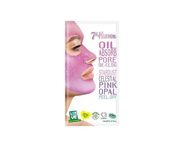 7th Heaven Oil Absorb Pore De-clog & StarDust Celestial Pink Opal Peel-Off Face Mask 10ml