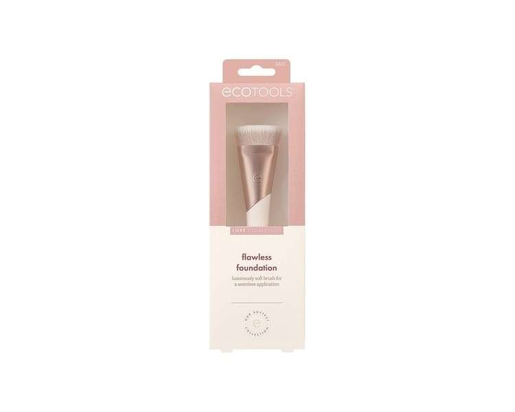 EcoTools Luxe Flawless Foundation Makeup Brush for Liquid Makeup Pink