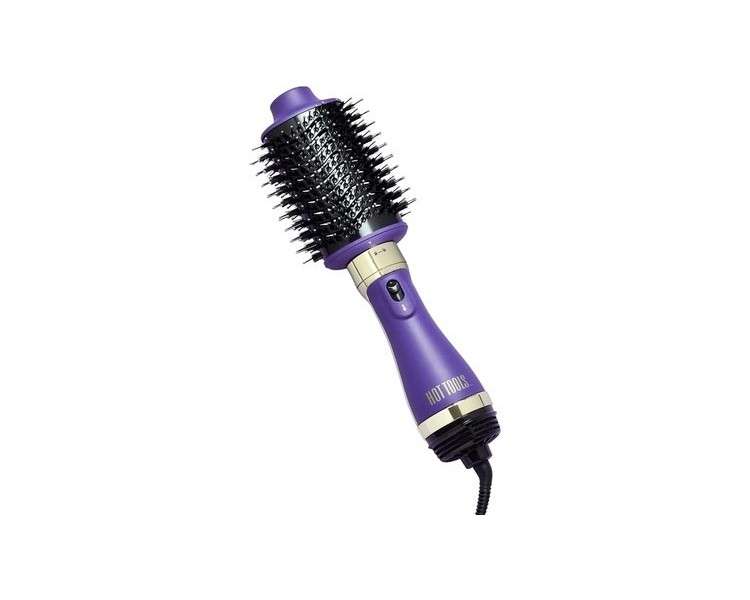 Hot Tools Pro Signature One-Step Hair Dryer & Volumizer with Activated Charcoal Bristles, Direct Ionic Technology, Oval Design, and Thermaglide Ceramic Coating - Black