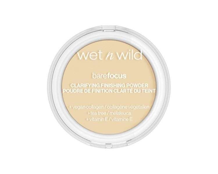 Wet n Wild Bare Focus Clarifying and Finishing Powder with Hyaluronic Acid and Vitamin E for Fair/Light Skin Tones