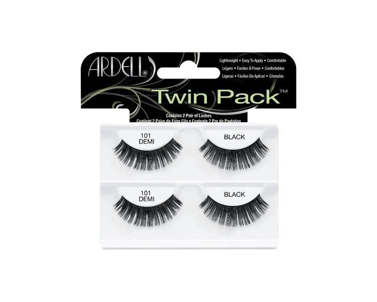 Ardell 101 Demi Black False Eyelashes Twin Pack