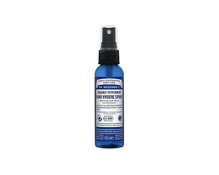 Dr. Bronner's Peppermint Hand Hygiene Sanitizer Spray 59ml