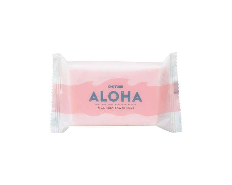OH!TOMI Collection Aloha Bar Soap Natural Soap for Hands, Face and Body 100g with Glycerin and Alcohol Artisanal Soap Wonderfully Scented - Flamingo Power