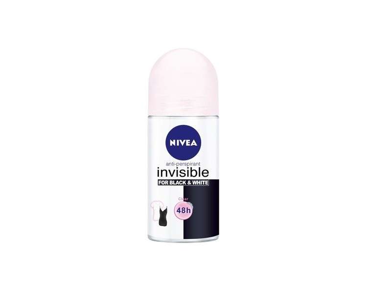 Nivea Invisible For Black & White Clear Antiperspirant Ball Antiperspirant 50ml