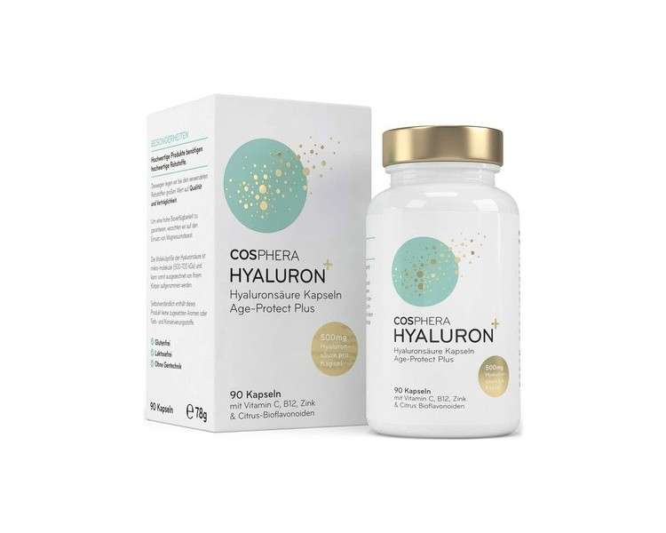 Hyaluronic Acid Capsules - High Dose With 500mg Per Capsule. 90 Vegan