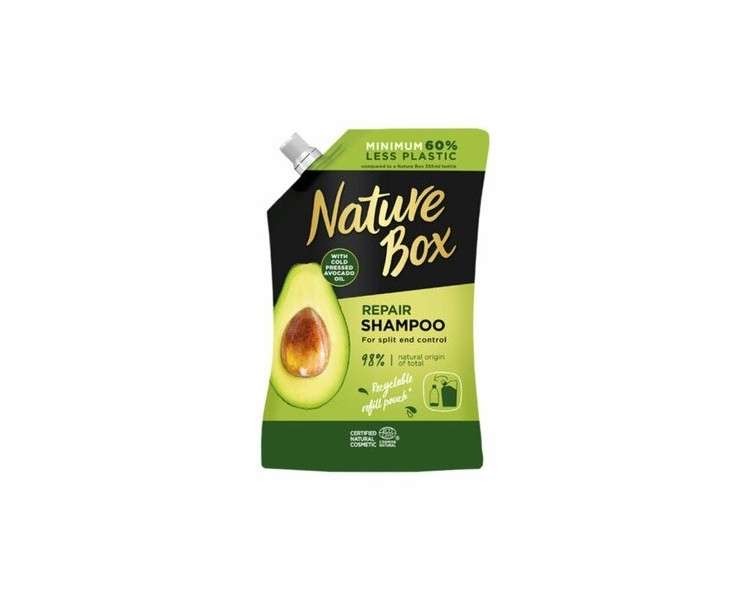 Nature Box Avocado Shampoo for Damaged Hair Refill 500ml