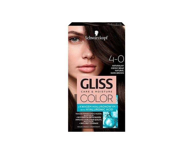 Schwarzkopf Gliss Color hair color 4-0 Natural dark brown 60ml