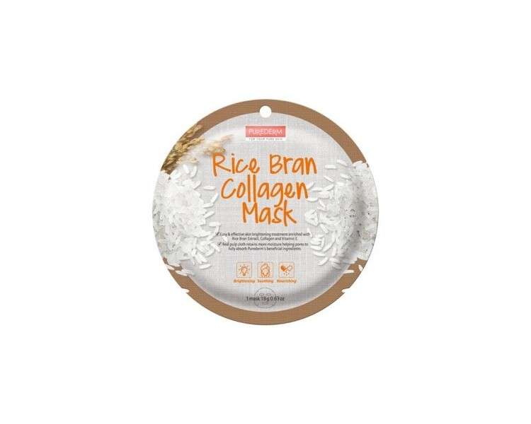 Purederm Rice Bran Collagen Mask 1 Sheet