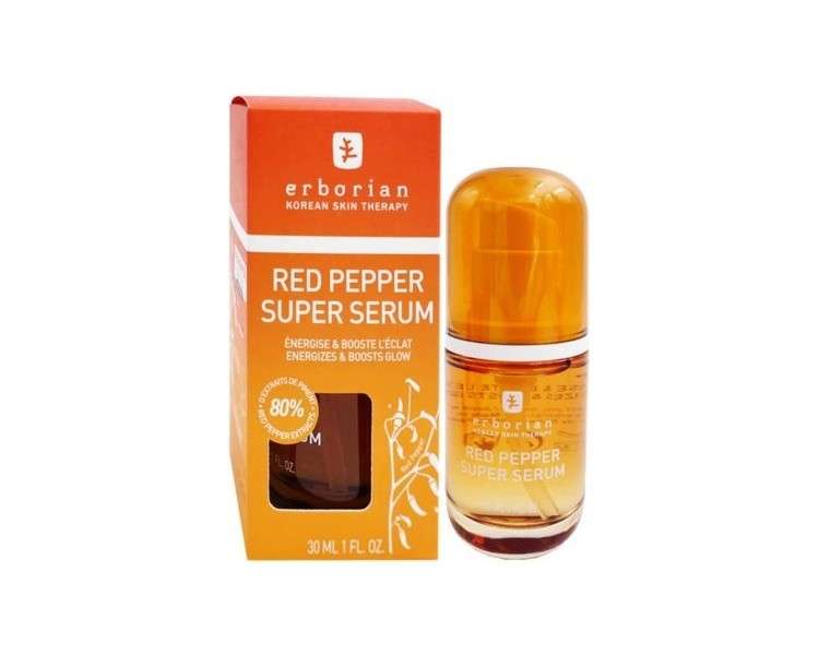 Erborian Red Pepper Super Serum Energizes Evens Out Skin Tone and Boosts Radiance 30ml