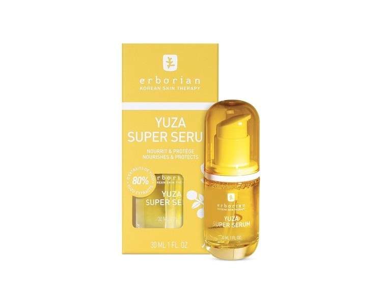 Erborian Yuza Super Serum Facial Care with Yuzu Extract and Vitamin C 30ml Yellow