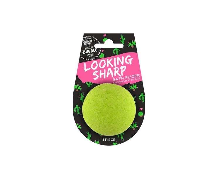 Treets Bubbles Bath Bomb with Motivational Message 'Looking Sharp' 90g