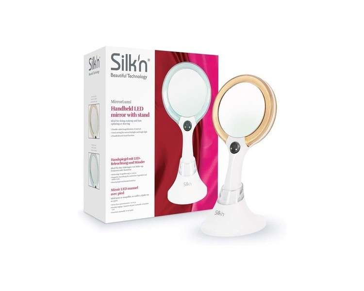 Silk'n MirrorLumi LED Mirror Natural Daylight and Bright Light Double-Sided 5x Magnification White