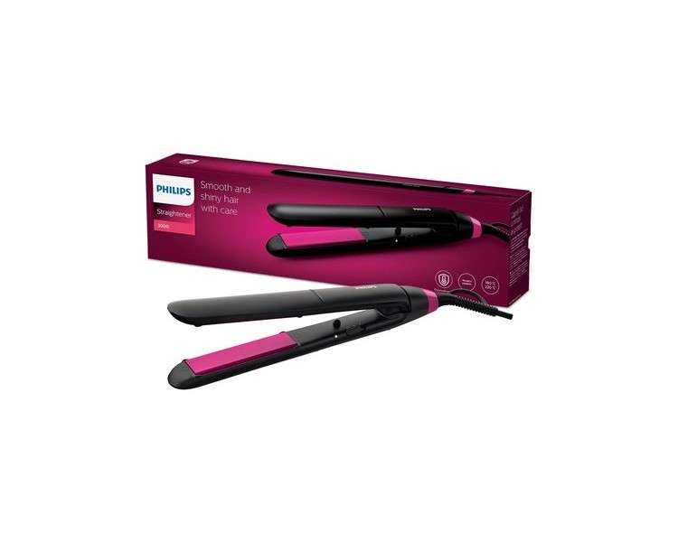 Philips Essential BHS375/00 Hair Styling Tool Straightening Brush Warm Black Pink 220°C