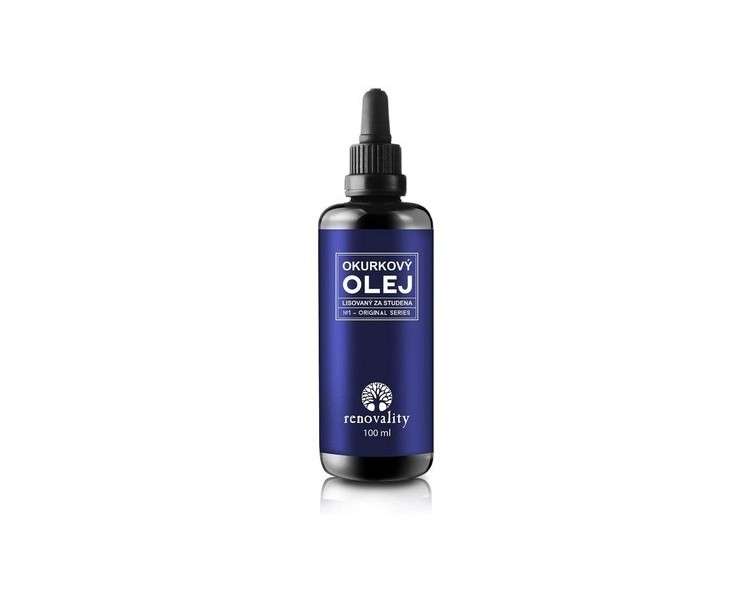 Cucumber Oil Cold Pressed 100ml with Pipette - Renovality - Made in Czech Republic