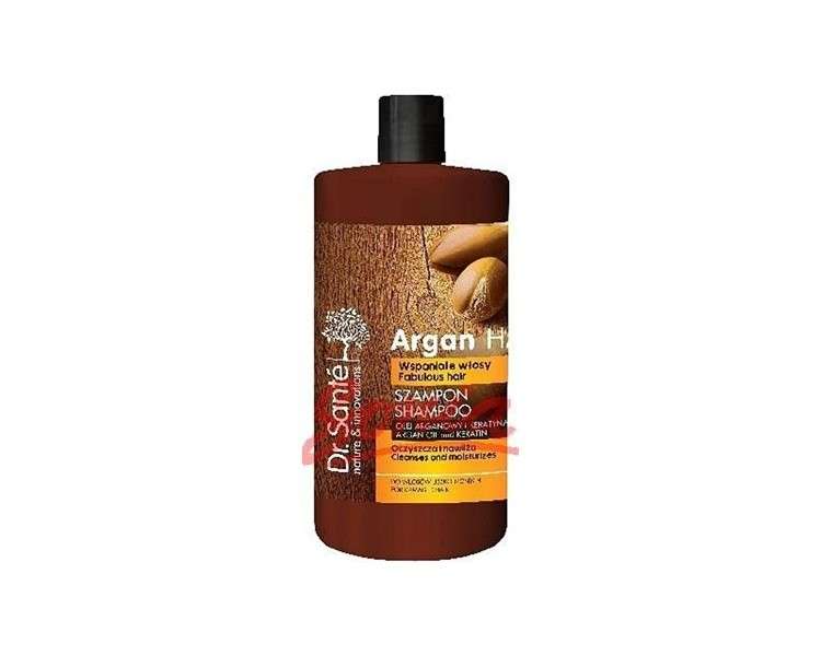 Dr. Sante Argan Hair Shampoo with Keratin for Damaged Hair 1000ml