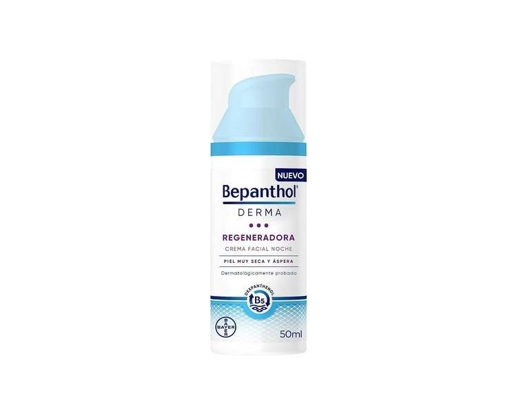 Bepanthol Derma Regenerating Night Face Cream for Very Dry and Sensitive Skin 50ml
