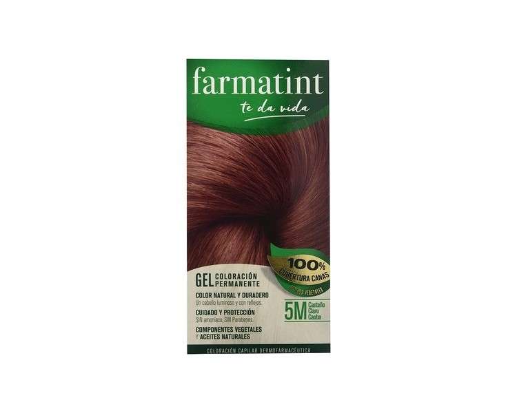 Farmatint Permanent Gel Hair Dye 5M Light Mahogany Brown