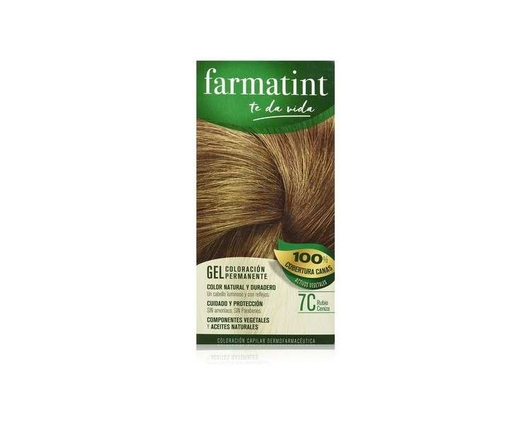 Farmatint Permanent Gel Hair Dye 7C Ash Blonde