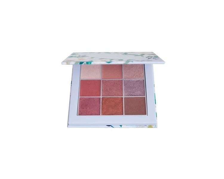 Nature Muse Eyeshadow Palette 9 Shades of Satin and Matte Nude - Built-in Mirror - Flatters all Skin Tones - Vegan - Natural Formula