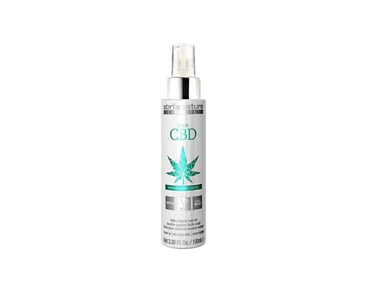 abril et nature Elixir CBD Moisturizing Hair Serum 100ml with Organic Cannabis Oil - Vegan Detox and Relaxation - Leave-In