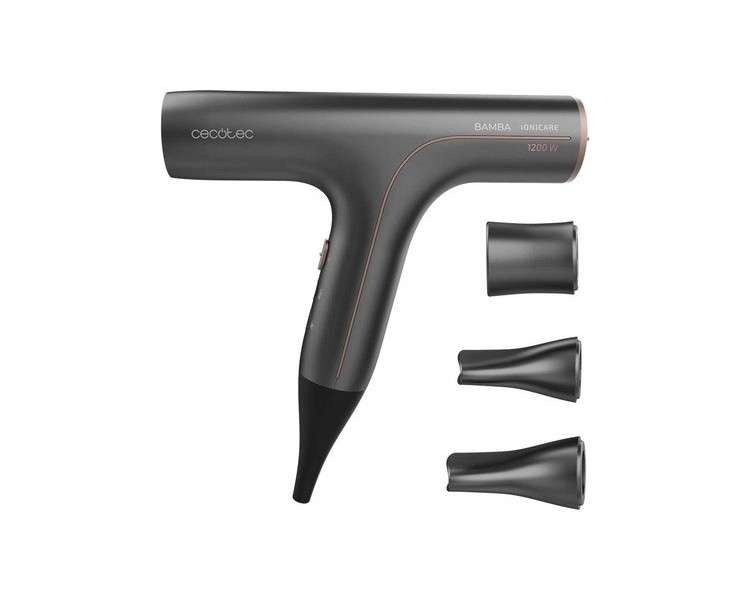 Cecotec IoniCare 6000 RockStar Essence Bamba Hair Dryer 2200W with Ion Technology 5 Temperature Settings - Includes Diffuser and Concentrator Nozzle 1.8m Cable