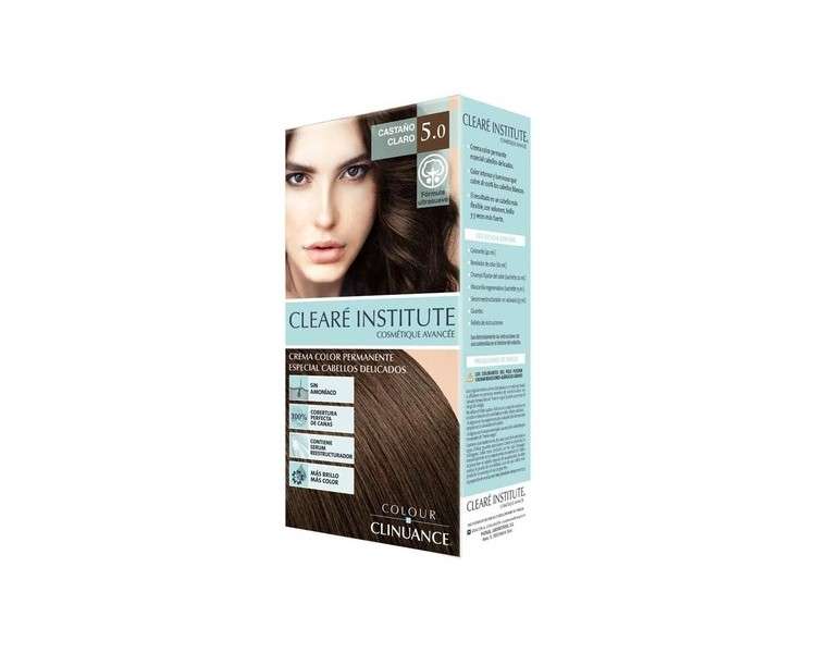 Colour Clinuance 5.0 Light Brown Hair Dye for Sensitive Hair - Permanent Color without Ammonia - More Shine - Intense Color - 100% Coverage - Dermatologically Tested
