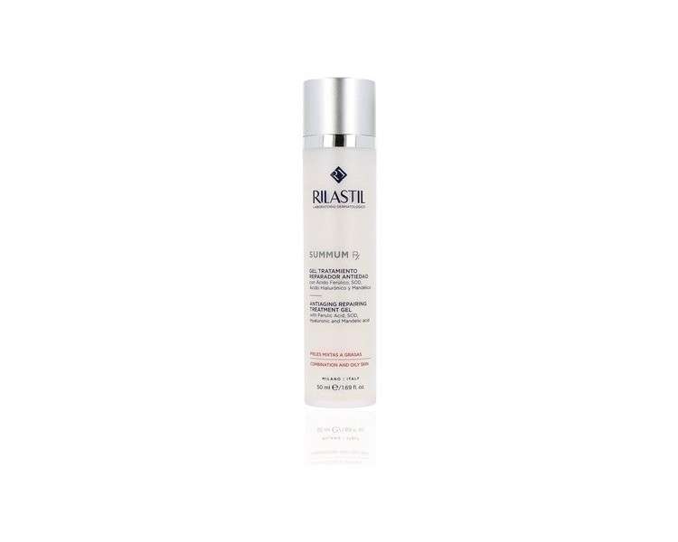 Rilastil Summum Rx Anti-Aging Repair Gel with Folic Acid, Hyaluronic Acid and Almond Acid for Mixed and Oily Skin 50ml