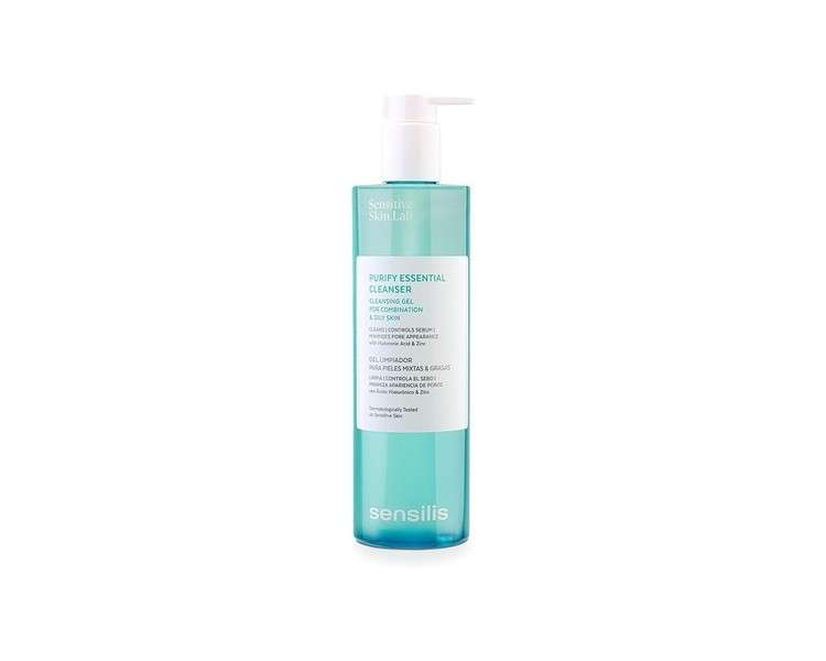 Sensilis Purify Essential Cleanser Combination and Oily Skin Cleansing Gel with Hyaluronic Acid and Zinc 400ml