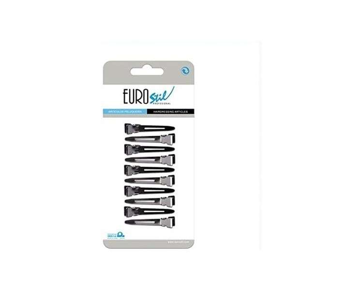 EUROSTIL 10 Small Wide Metal Tweezers - Pack of 10