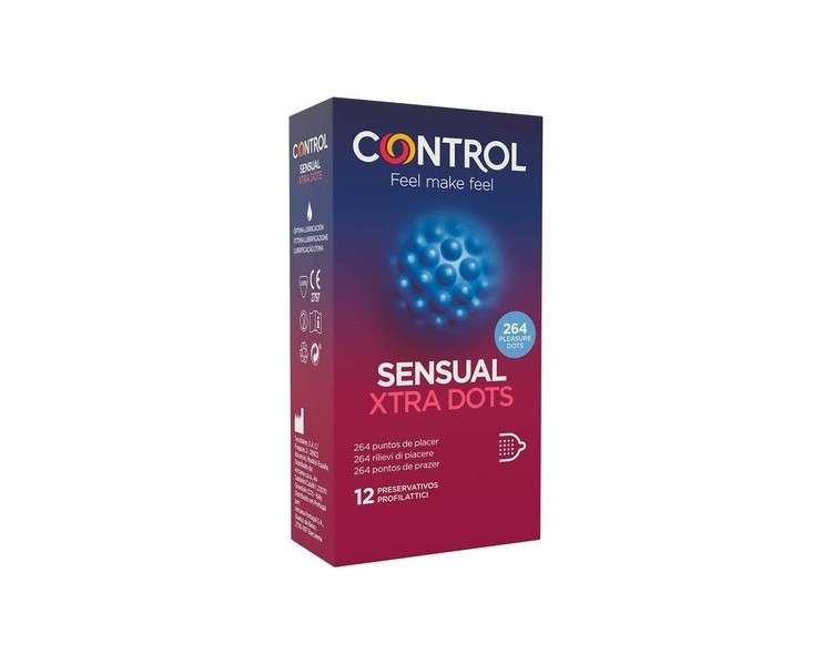 CONTROL Sensual Xtra Dots Condoms 12 Pieces 50g