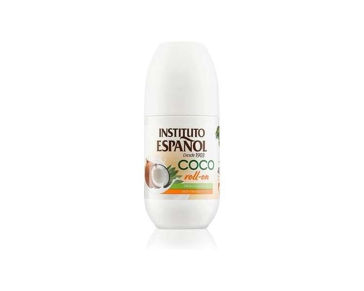Instituto Español Coconut Roll-On Deodorant White Fruity 1 Count