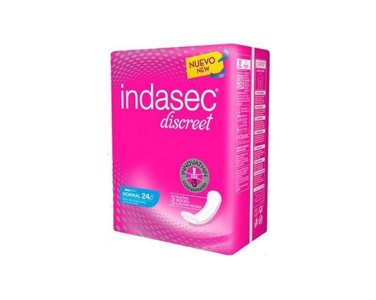 Indasec Discreet Normal Pads - Pack of 24