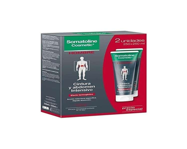 Somatoline Cosmetic Men Waist & Abdomen Intensive Reducer 2 x 250ml