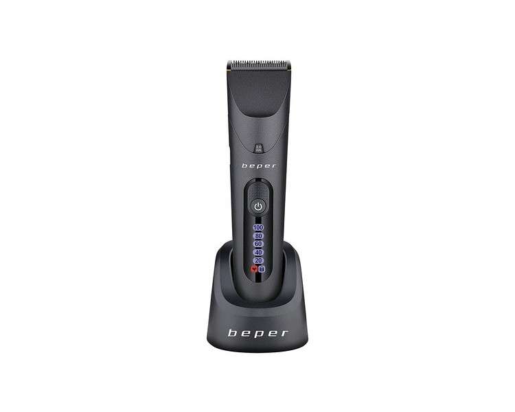 BEPER 40.743 Rechargeable Digital Hair Clipper with 32 Length Settings