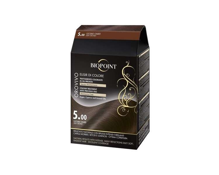 Biopoint Orovivo 5 Colour Elixir Light Brown Hair Dye Set in Oil Without Ammonia 140ml