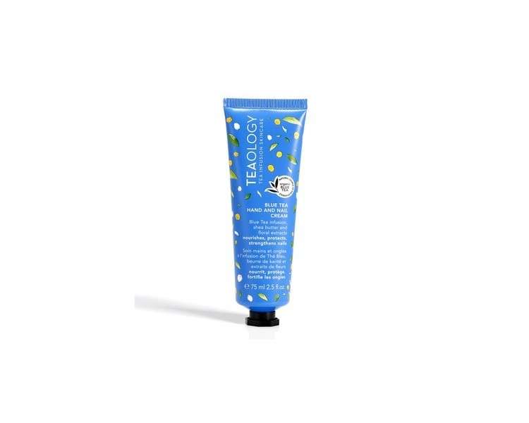 Teaology Blue Tea Hand and Nail Cream 75ml - Hand Cream and Nail Care in One - Fast Absorbing - Natural Cosmetics - Vegan
