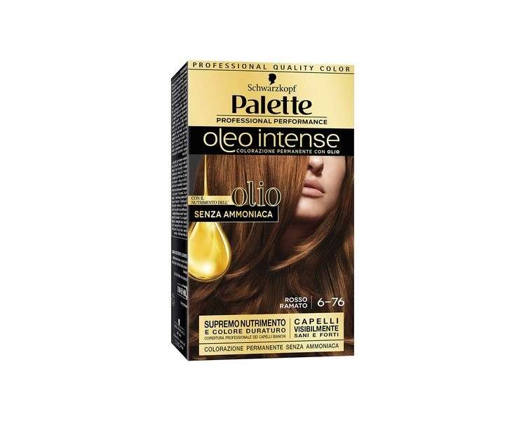 TESTANERA Palette Oleo Intense Permanent Hair Colour with Oils No. 6-76 Intense Copper