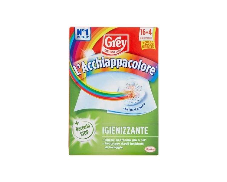 Grey GA0971400 the Acchiappacolore Sanitizer 16 Sheets