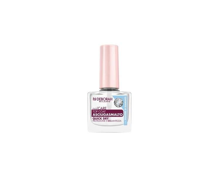 Deborah Milano Quick Dry Nail Top Coat with Diamond Dust 8.5ml