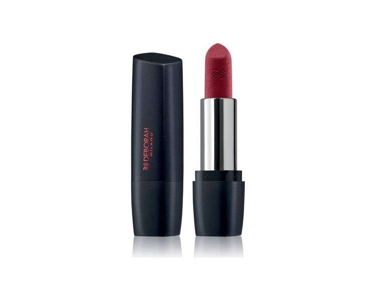 Deborah Milano Red Mat Matte Effect Lipstick with Collagen and Hyaluronic Acid 7 Pink Brick 4.5g