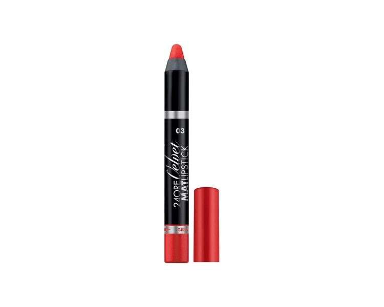 24 Hours Velvet Mat Pencil Lipstick N.03 Orange